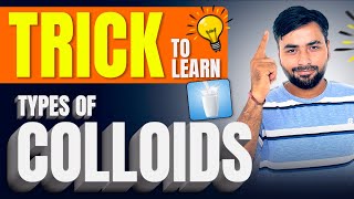 Super Trick 🚀 to Learn Types of Colloids 🔥 science [upl. by Lleumas]