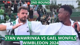 Stan Wawrinka vs Gael Monfils  Wimbledon 2024 2nd Round [upl. by Ynnep]