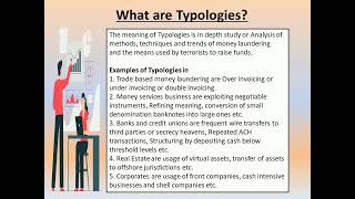 What are AML typologies [upl. by Stockton]