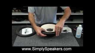 JBL Speaker Repair 128H Replace Foam Edge Speaker Cone REAR MOUNT [upl. by Inatsed762]