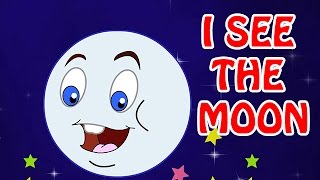 I See The Moon  Animated Nursery Rhyme in English Language [upl. by Asirram987]