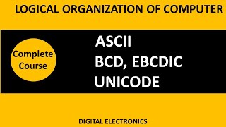 Character Representation Codes ASCII EBCDIC amp UNICODE  Character codes  BCD  bca loc  l bca [upl. by Notnyw640]