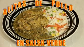 Alitas de Pollo en Salsa Verde  Recetas en Casayfamiliatv [upl. by Eeryn441]