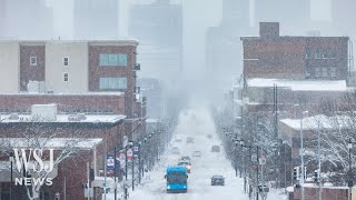 Watch Powerful Winter Storm Hits Large Parts of the US  WSJ News [upl. by Rimisac]