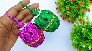 DIY Hanging Christmas Ornaments Foamiran Crafts 🎄 Christmas Tree Decoration 🎄 Easy Christmas Craft [upl. by Ready395]