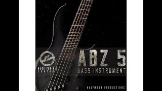 Halfmoon ABZ 5 Electric Rock Bass Kontakt Instrument [upl. by Ycaj]