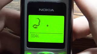 Playing Snake Game NOKIA 1200 [upl. by Macur461]