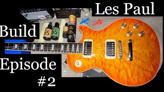 Cibson Quilted Top Les Paul Build ￼Episode 2 Frets and Body Polished and Wax ￼ [upl. by Draper]