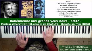 Bohémienne aux grands yeux noirs  1937  musique HHIMMEL paroles CHARLYS  interpréte Tino ROSSI [upl. by Smiley]