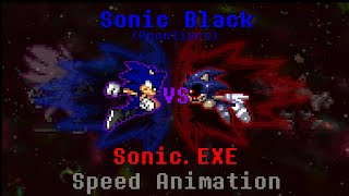 🎃Sonic Black Frontiers VS SonicEXE Speed Animation🎃 [upl. by Celinka]