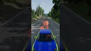 Sport Cars Vs Extreme Bollard Crash shorts beamngdrive [upl. by Yrebmik11]