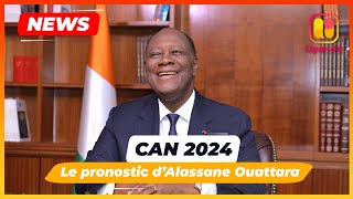 Can 2024  le pronostic du président ivoirien Alassane Ouattara [upl. by Noram]