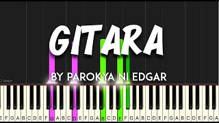 Gitara by Parokya ni Edgar synthesia piano tutorial  sheet music amp lyrics [upl. by Sivie910]