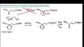 EJEMPLO DE ACETALES Y TIOACETALES COMO GRUPOS PROTECTORES [upl. by Ralph]