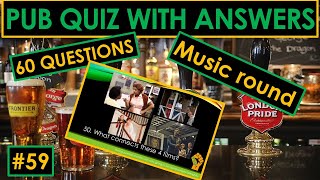 59 PUB QUIZ Music Picture and connection rounds [upl. by Vorfeld]