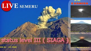 Live semeru  status SIAGA  LIVE UTAMA [upl. by Goldshell]