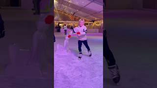 HET GAAT STEEDS SNELLER⛸️💯 iceskating schaatsen youtube shorts [upl. by Ocimad]