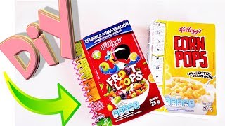 Como hacer libretas recicladas con cajas de cereal [upl. by Euqinitram741]