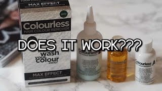 Colourless Hair colour Remover does it work [upl. by Lanta942]