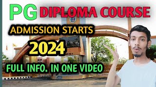 MDU PG Diploma Certificate Course 🎉 Admission Start 🎉2024  MDU Rothak Complete ✅ information [upl. by Idahs]