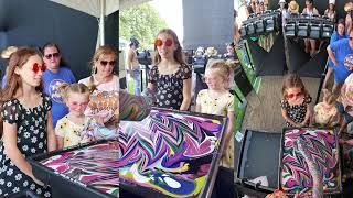 Adorable Kids Dipping in Body Marbling Paint at Faster Horses Festival [upl. by Ennovyhc]