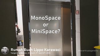 MONOSPACE OR MINISPACE DX KONE Lift  Elevator  Rumah Buah Lippo Karawaci Tangerang Banten [upl. by Vikki781]