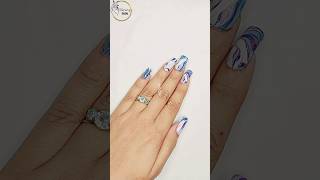 Easy Water Marble Nail Art Design at Home for beginners nailart naildesigns shorts youtubeshorts [upl. by Attenrad798]