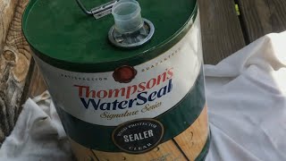 “easiest way” to APPLY thompson water seal to a deck [upl. by Ajat]