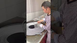 Noodles Made with a Batter and a Rotating Griddle [upl. by Araht]