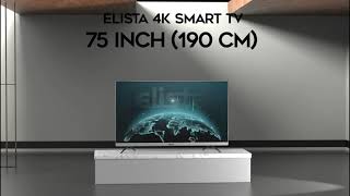 Elista LED TV 75 Inch 190 cm BezelLess premium built with chrome finish Dolby Atoms Audio System [upl. by Camile829]