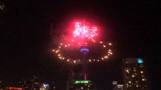 Toronto Pan Am Games Closing Ceremony CN Tower Fireworks [upl. by Amitak413]