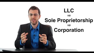 LLC vs Corporation vs Sole Proprietorship Form an LLC 311 [upl. by Dlopoel9]