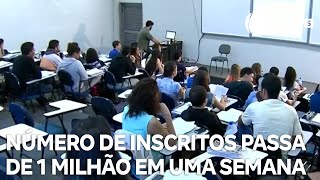 Número de inscritos no quotEnem dos Concursosquot passa de 1 milhão em uma semana [upl. by Naved709]