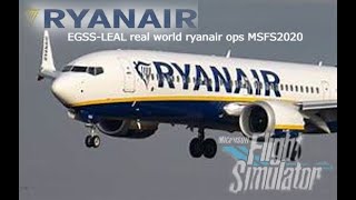 MSFS2020 new ifly 737 max8 London StanstedAlicante real world ryanair ops [upl. by Pena877]