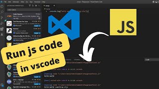 How to run javascript code in vscode  Code Runner Extention [upl. by Orips743]