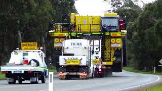 🚛 Centurion Transport with 2 Komatsu 830E5 Mining dump trucks amp help from SR Coyne Contracting [upl. by Kirima]