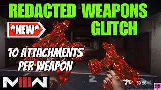 MW3  NEW REDACTED WEAPONS GLITCH How to add 10 Attachments to any Weapon MW3 GLITCHES SEASON 4 [upl. by Eitsirhc]