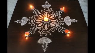 Deepavali depam muggulu designs  Diwali rangoli kolam designs [upl. by Kali]