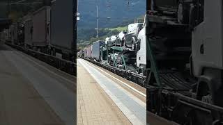 Rolling Road  ROLA service on the Brenner Pass train bahn [upl. by Janene956]