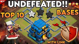 UNDEFEATED TH12 NEW BASES WITH LINK TOP10 WARCWLPUSH  CLASH OF CLANS [upl. by Onilegna]