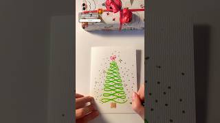 Weihnachtskarte selbst machen🎄diycrafts christmas card shorts malenmitevi 🎄✨ [upl. by Ellinnet]