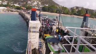 MV Guidance Ferry Arrives Canouan Island Grenadines [upl. by Esiuqram]