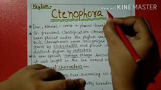 Phylum ctenophora characters and classification explained in Hindi [upl. by Trip661]