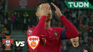 ¡CR7 deja ir la primera  Portugal 00 Macedonia Nte  UEFA Repechaje Qatar 2022  TUDN [upl. by Elleda325]