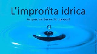 IMPRONTA IDRICA Acqua evitiamo lo spreco MAESTRA FRANCESCA [upl. by Hteb]