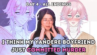 My Yandere Boyfriend Is A Killer  14 Days With You  DAY 4  Yandere Dating Sim Game [upl. by Ylrad]