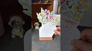 In the new year I prepared this floral desk calendar for myself One flower per month forms a pot [upl. by Haswell333]