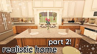 Decorating My Realistic Bloxburg House 2 Story Build Interior [upl. by Surovy]