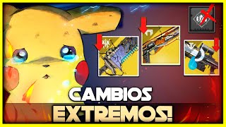 LOS CAMBIOS MÁS GRANDES EN EXÓTICOS Y ARMAS DE LEYENDA JAMAS VISTO NERFS Y BUFFS [upl. by Mun]