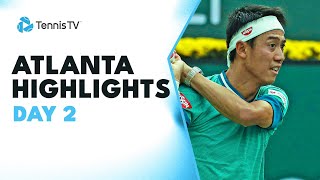 Kei Nishikori Is Back Eubanks Shelton Feature  Atlanta 2023 Day 2 Highlights [upl. by Ahsek]